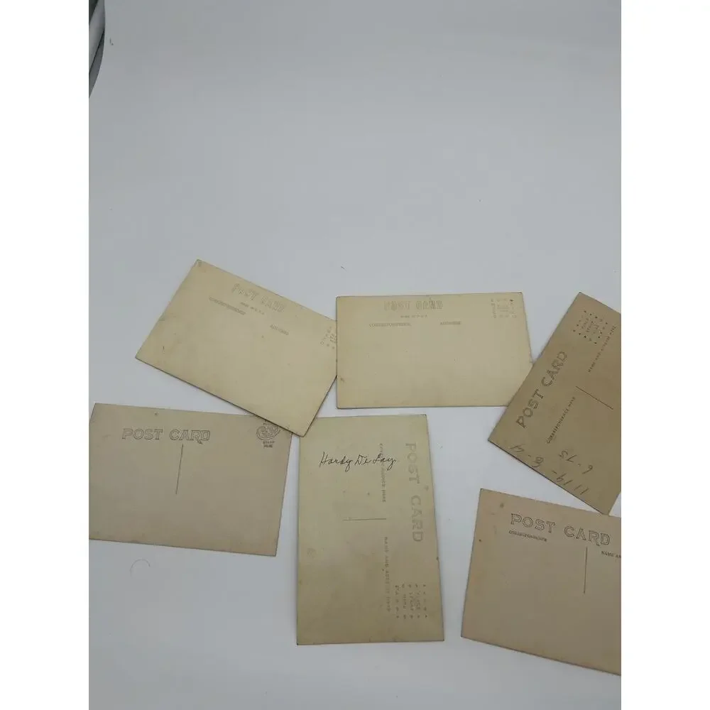 Antique Real Photo Postcard Lot of 6 RPPC Baby Car Snapshot Postcards 1910-20s?